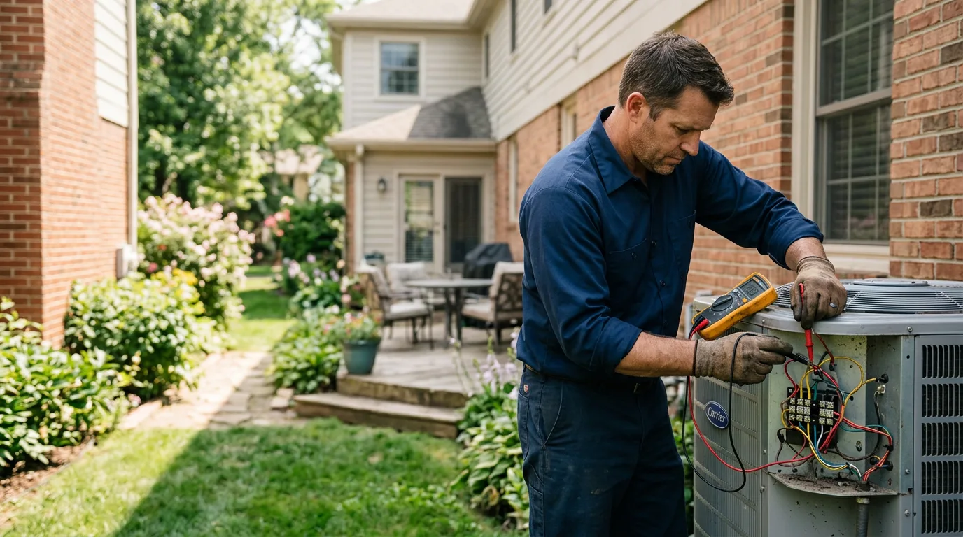 HVAC technician working near Wickhaven, PA
